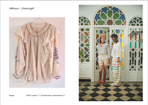 CLARAMONTE Baumwollbluse "AMAZIGH" beige