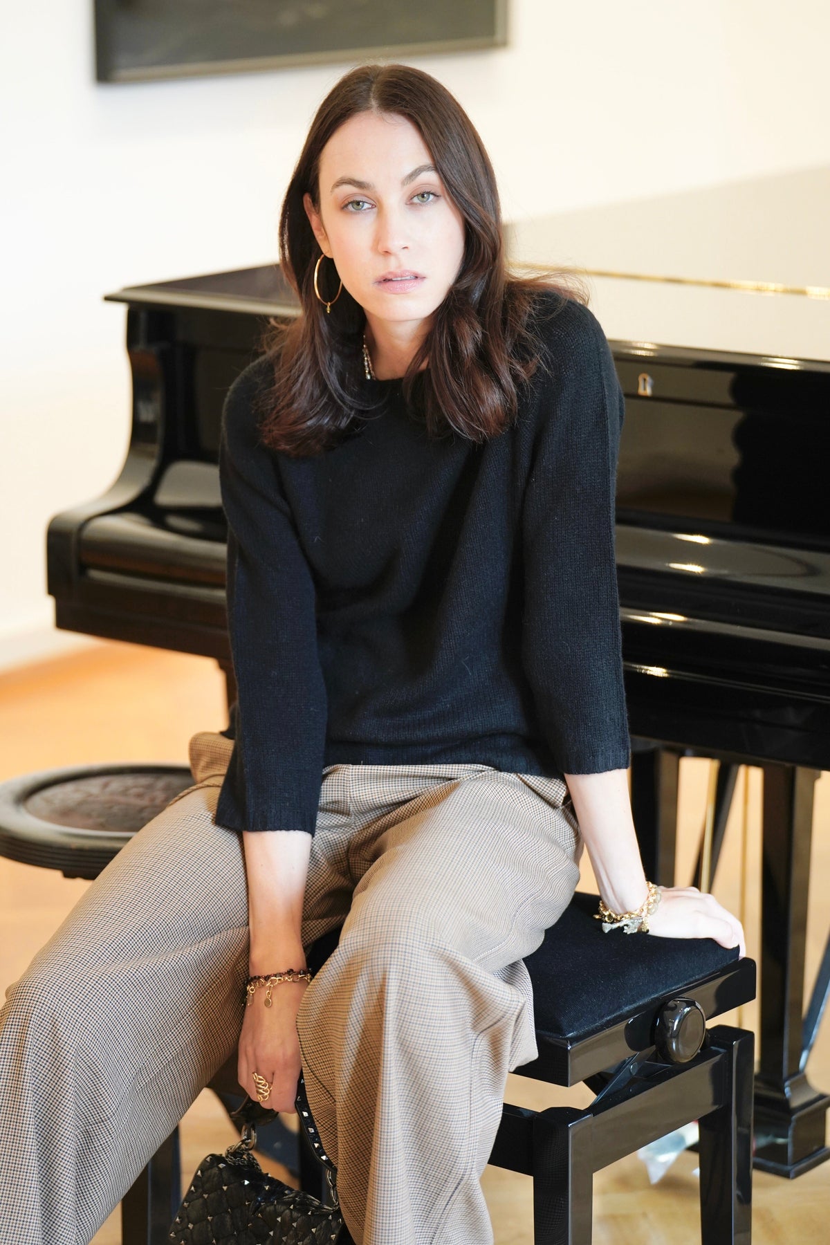 Choice by Réjane Rosenberger Cashmere Blend Pullover "FITTED" schwarz