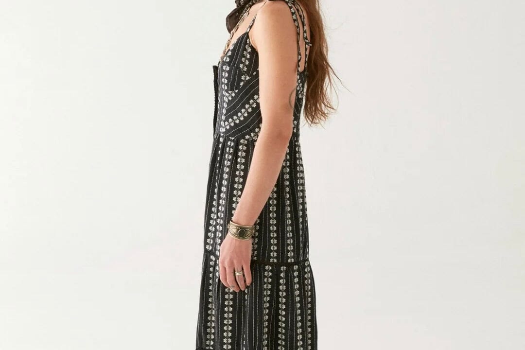 MAISON HOTEL Baumwollkleid "VENUS" black