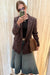 VIA MASINI Velour Cordjacke "MESA" chocolat