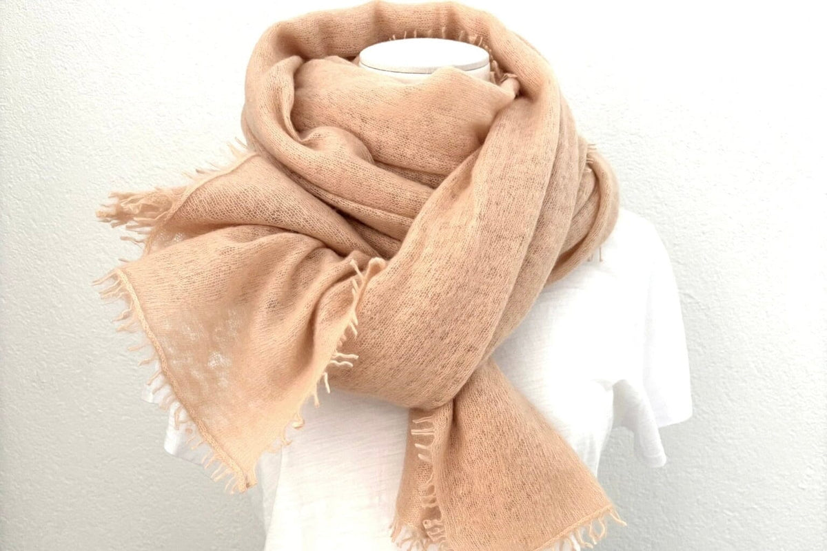 Choice by Réjane Rosenberger cashmere scarf gray méliert (MS-70027)