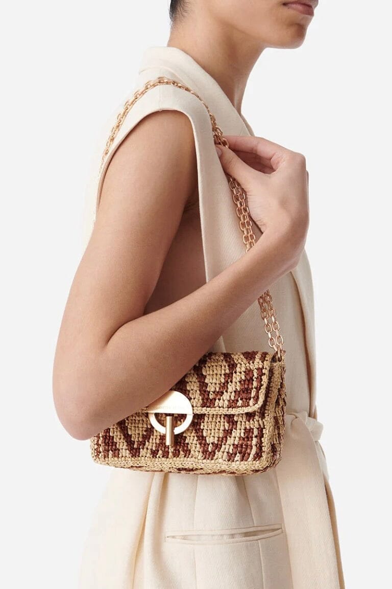 VANESSA BRUNO Raffiabag "Moon" nano