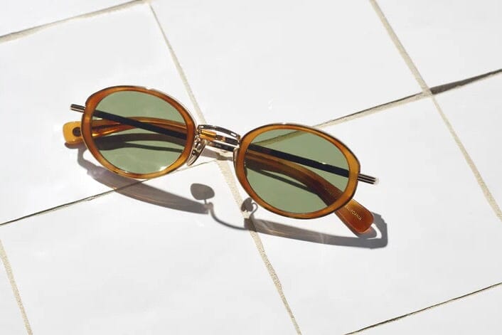 GARRETT LEIGHT Sonnenbrille "Alper" Amber Gold