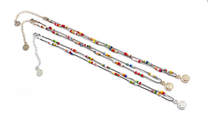 REJANE ROSENBERGER DESIGN Baumwollkette "Boho" Ghana Beads