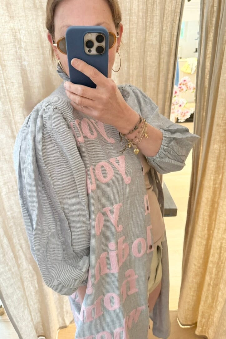 KARIEN BELLE Kimono Kleid "POETRY" fine stripe