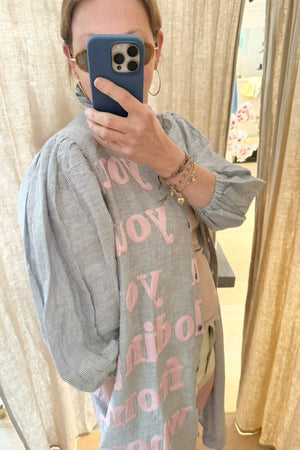 KARIEN BELLE Kimono Kleid "POETRY" fine stripe