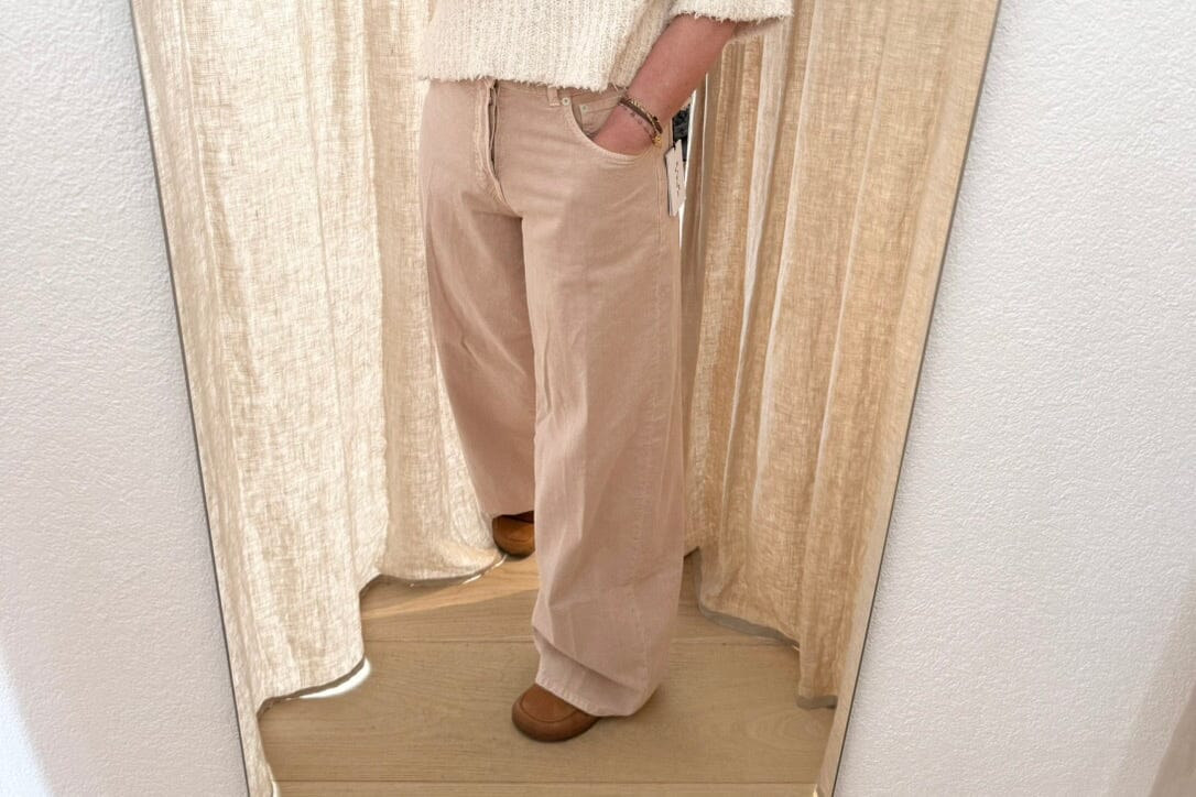 HAIKURE Wide Jeans "BETHANY" altrosa washed