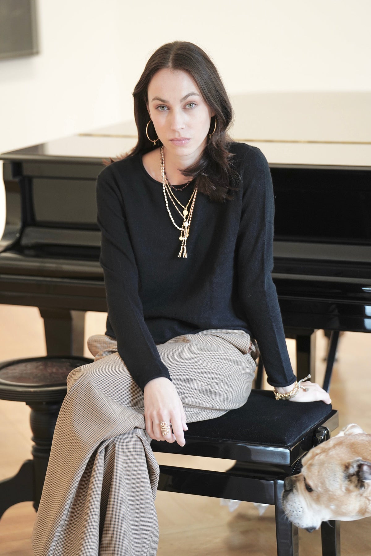 Choice by Réjane Rosenberger Cashmere Blend Pullover "FITTED" schwarz