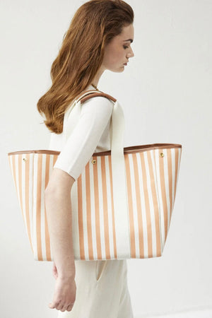 Cotton bag "Palais Royal" large camel stripe