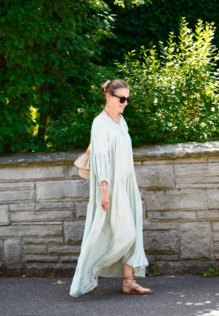 AYRE Viscosekleid "MAUDE" seagrass
