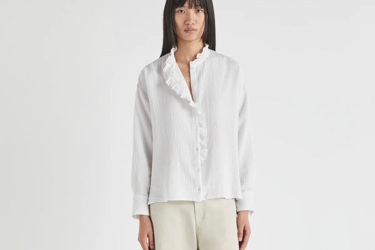 MASSCOB cotton blouse "MISURI" white