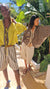 CLARAMONTE Baumwollbluse "Nina" patch yellow