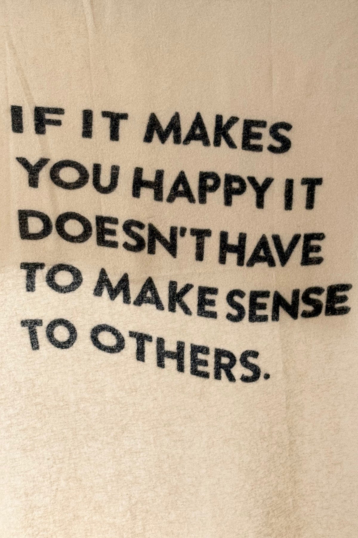 VON GOAT Cashmere Schal "Letter" sand