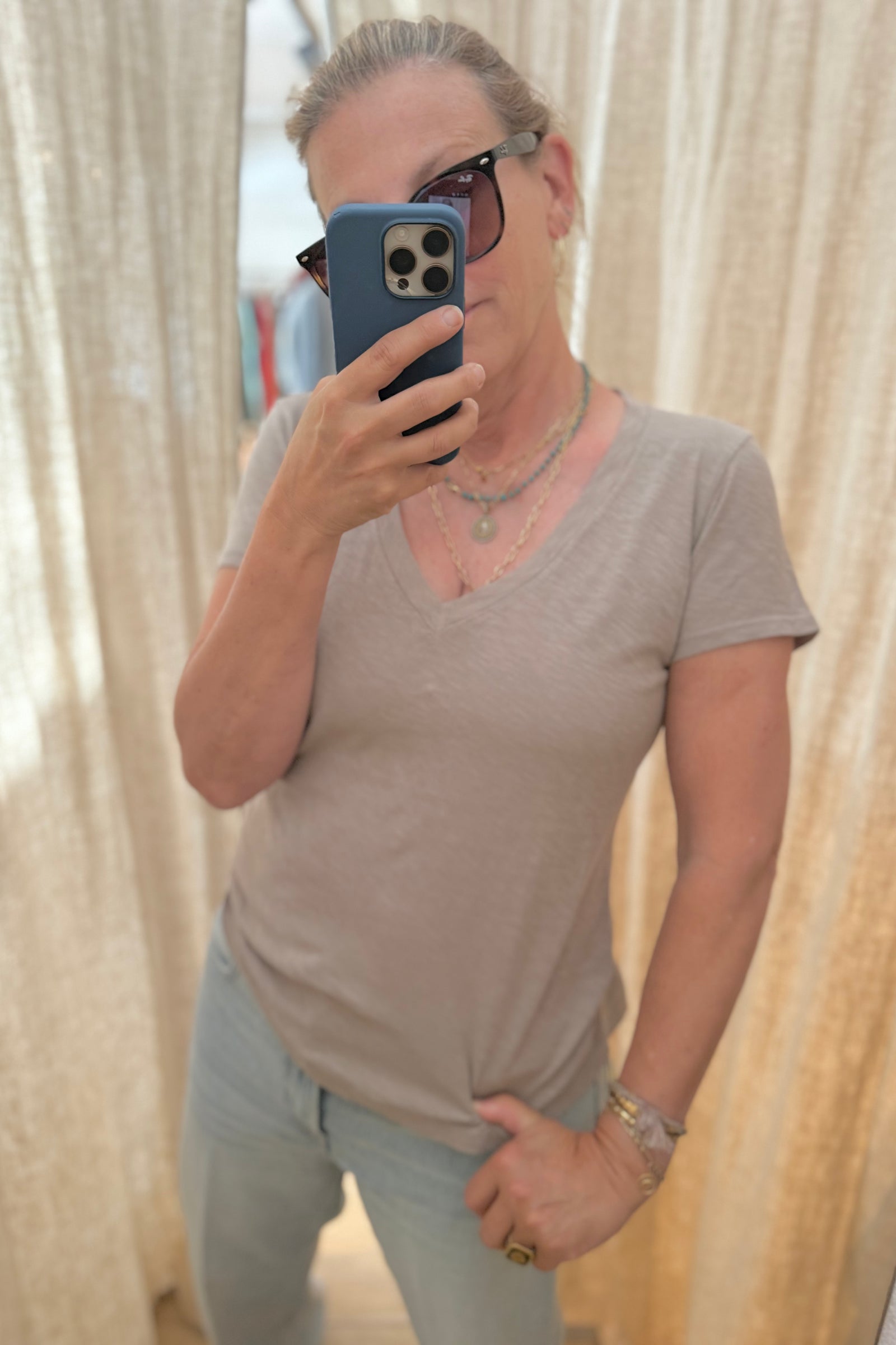 VELVET by Graham and Spencer T-Shirt "LILITH" faded coco