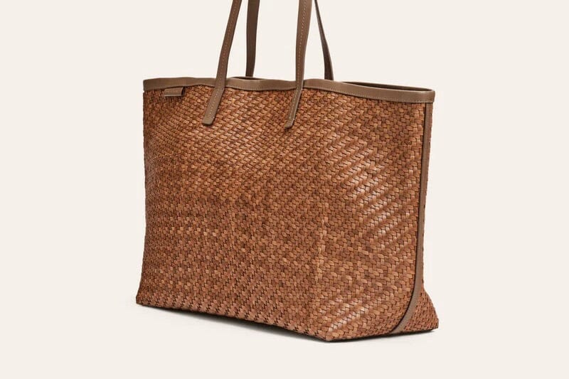 CALAJADE Leather shopper "MISU" L - black