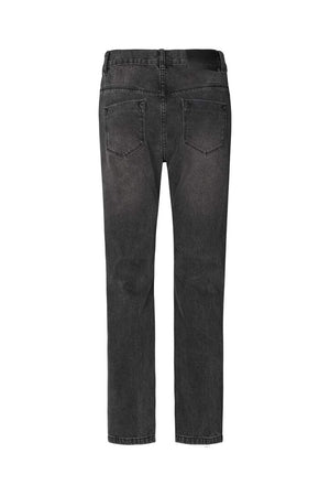 RABENS SALONER  Cropped Jeans "FINE" black wash