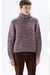 FFC Stehkragen Pullover  "14057" chiné aubergine