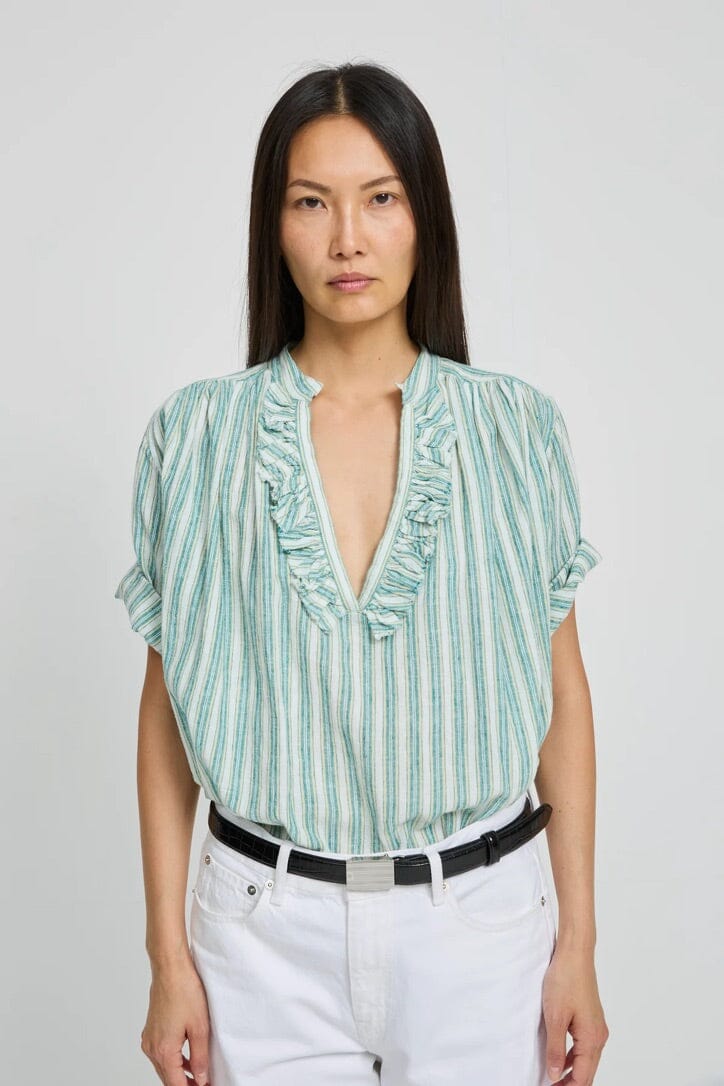 LAURENCE BRAS Baumwollbluse "DIDA" green