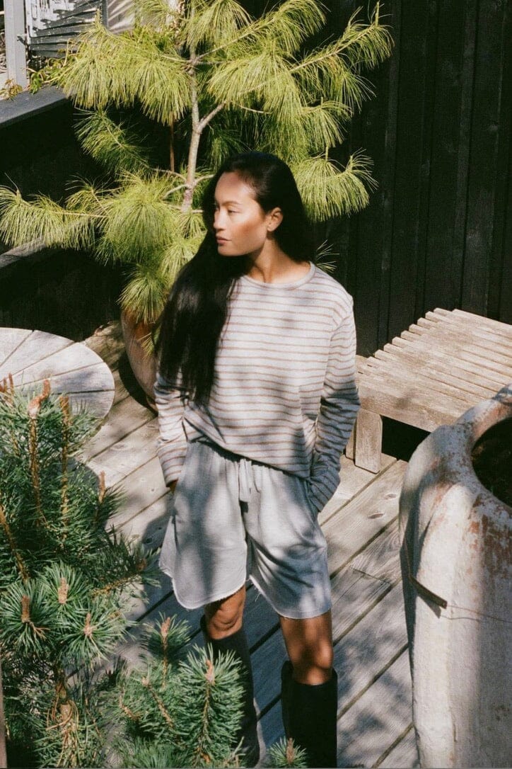 RABENS SALONER T-Shirt "Hila" stripe grau/sand