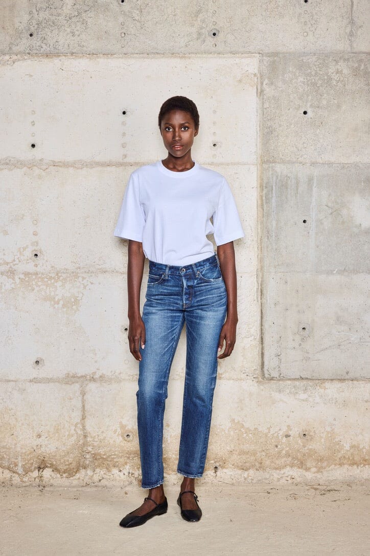 BORO Denim Cropped Jeans "SAPPORO" winter blue washed