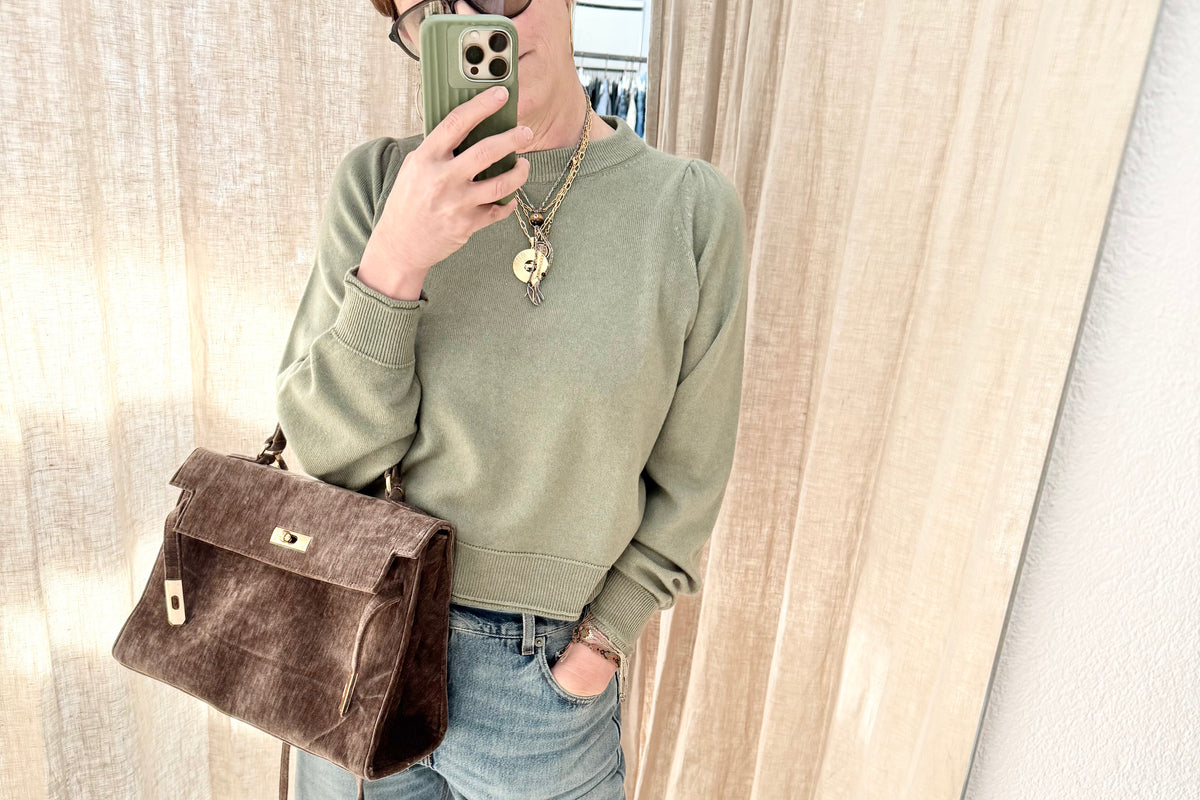 Choice by Réjane Rosenberger Cashmere puffed sweater "Cara" black