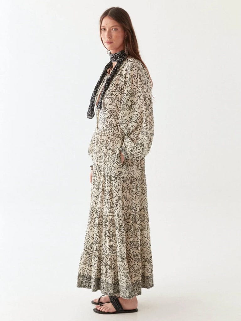 MAISON HOTEL cotton dress "ANTONIA" white lies (C)