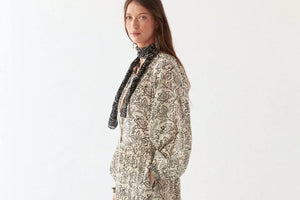MAISON HOTEL Baumwollkleid "ANTONIA" white lies