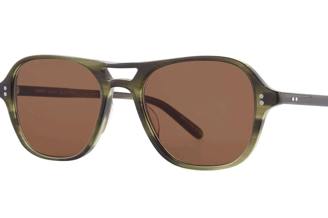 GARRETT LEIGHT Sonnenbrille "Doc 51" khaki green