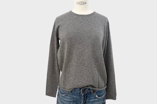 NOTSHY Cashmere Pullover "AYLA" gris chiné foncé