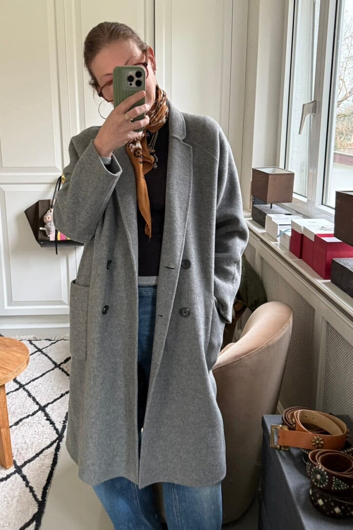 THE LOOM Wool/Cashmere Mantel heather grey méliert S/M