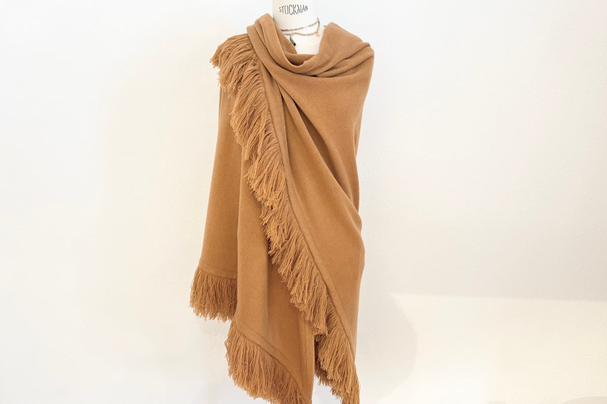 Choice by Réjane Rosenberger Cashmere Poncho burnt orange