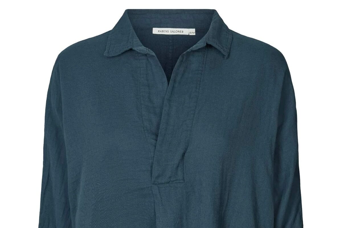 RABENS SALONER  Baumwollbluse "JOJO" navy