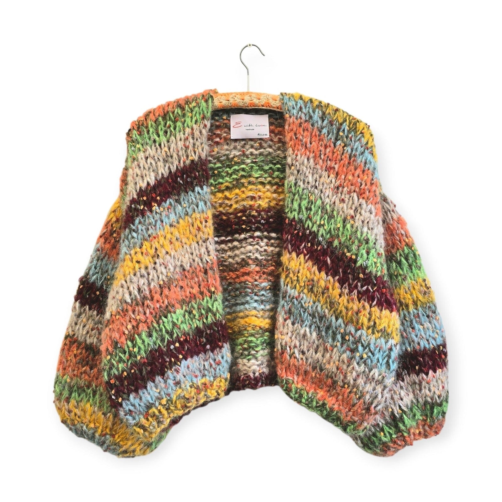 E WITH LOVE Handknit Jacke "INAYA" mix spring