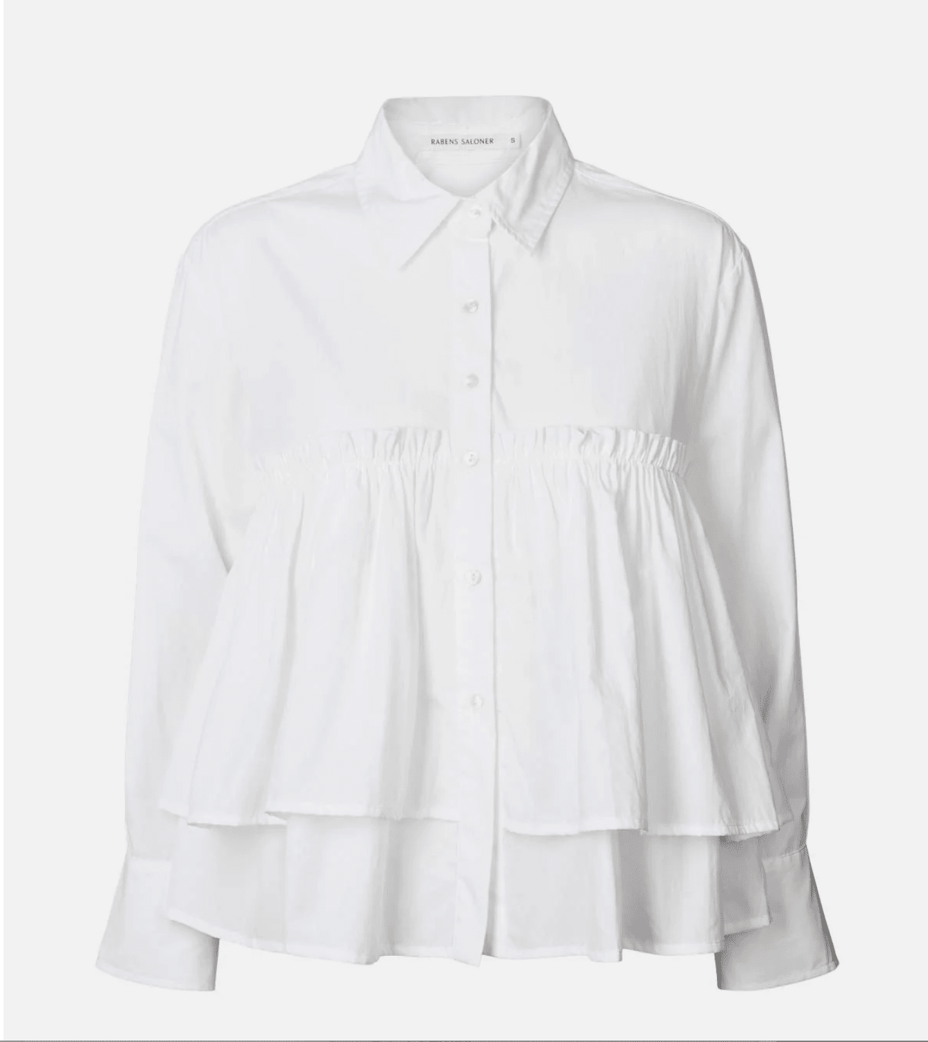 RABENS SALONER  Baumwollbluse "SHAKER" weiss