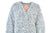 TRICOT D'O handgestrickter Cardigan hellblau chiné