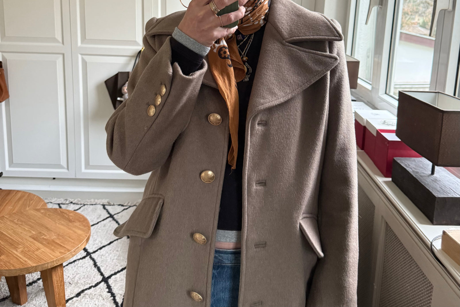 DEA KUDIBAL Military Mantel taupe - Grösse S