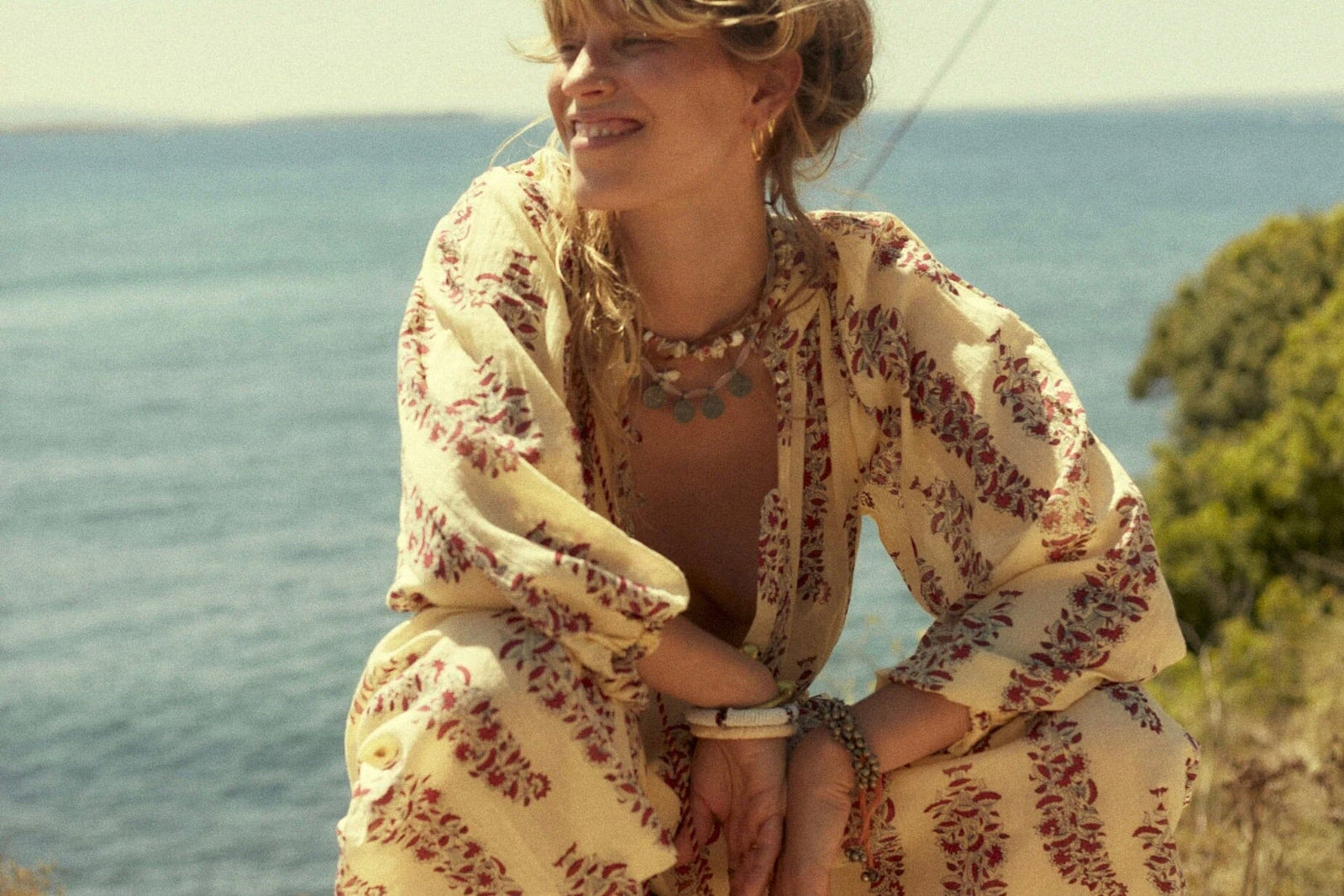 MAISON HOTEL cotton dress "CALISTA" nectarine (C)