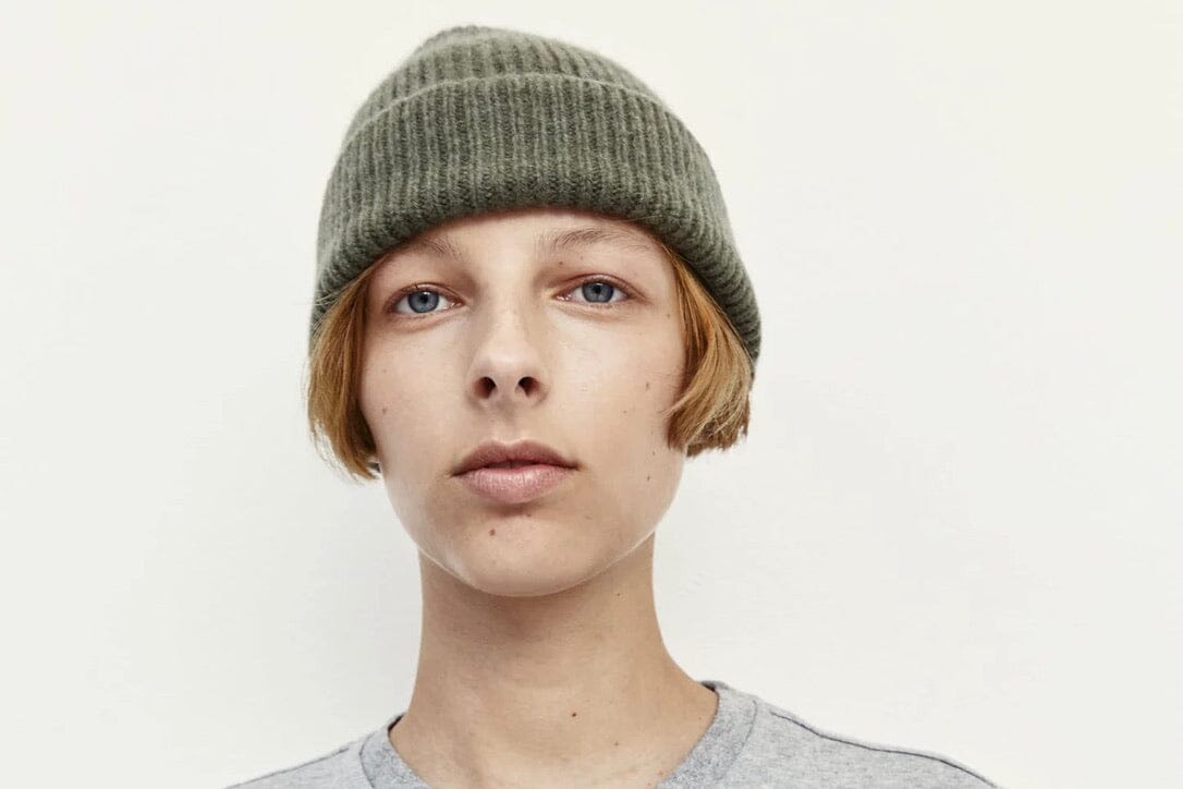 Wool Beanie "Croco" von LE BONNET