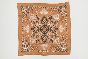 MAISON LECOMTE FLAMANT Baumwollschal "Bandana" camel