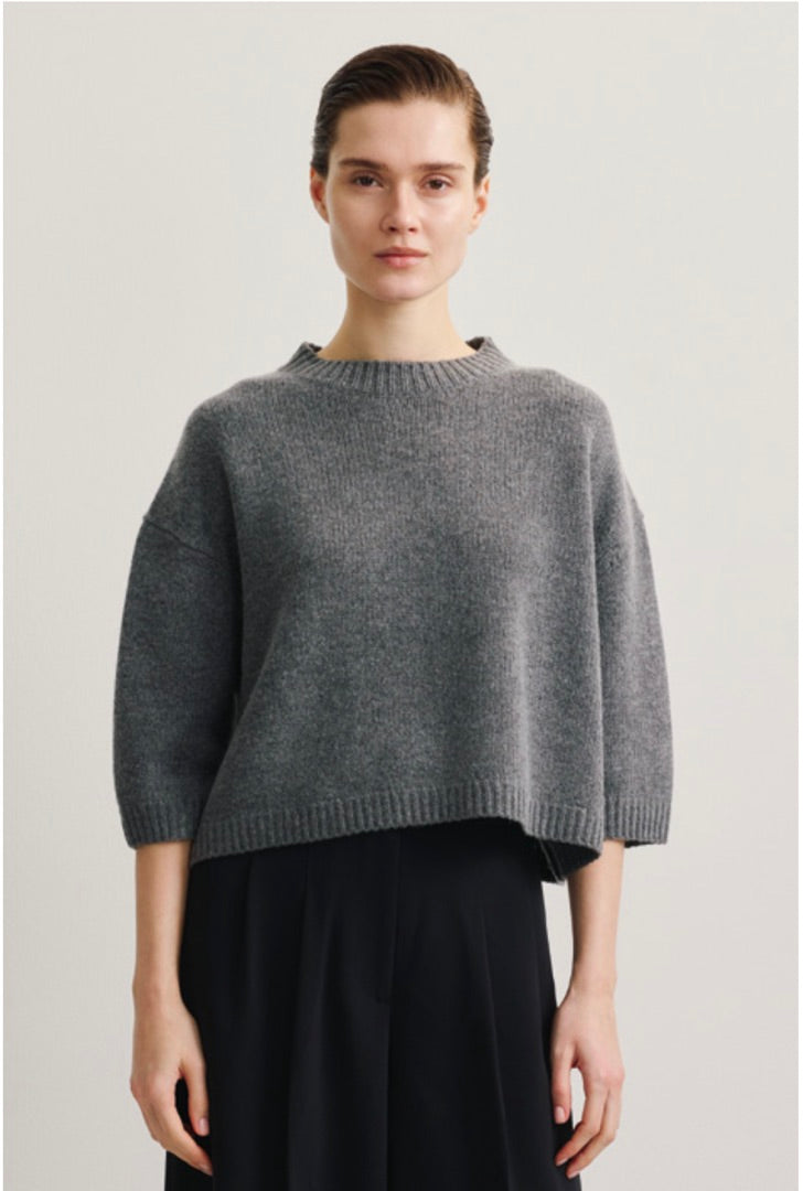 FFC Cashmere/Wool Sweater "Eden" anthra méliert