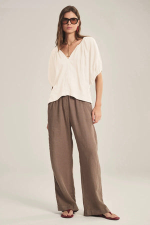 VELVET by Graham & Spencer Leinen Shirt "COSETTE07" chalk