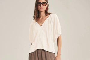 VELVET by Graham & Spencer Leinen Shirt "COSETTE07" chalk