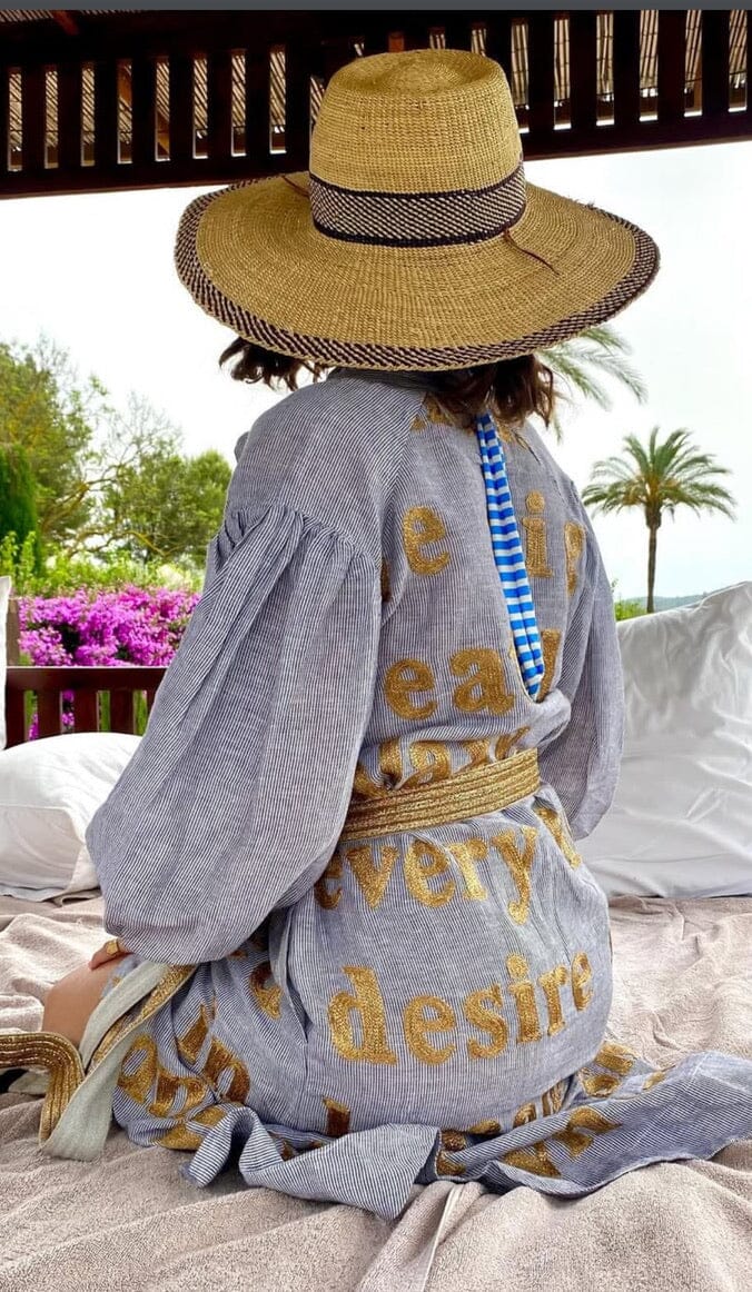 KARIEN BELLE Kimono Kleid "POETRY" fine stripe