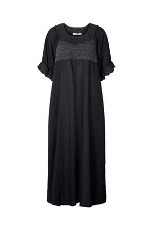 RABENS SALONER  Baumwollkleid "DOROTHEA" black