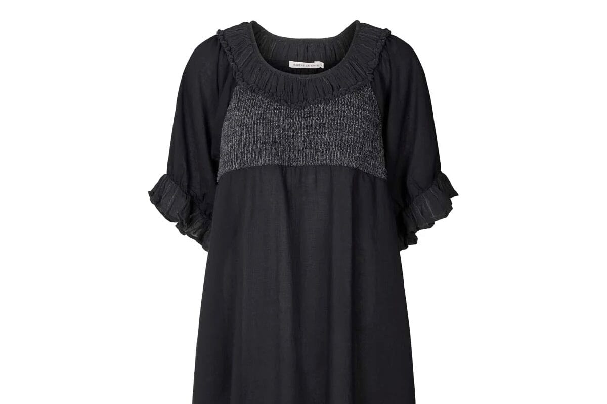 RABENS SALONER  Baumwollkleid "DOROTHEA" black