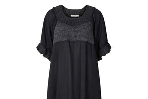 RABENS SALONER  Baumwollkleid "DOROTHEA" black