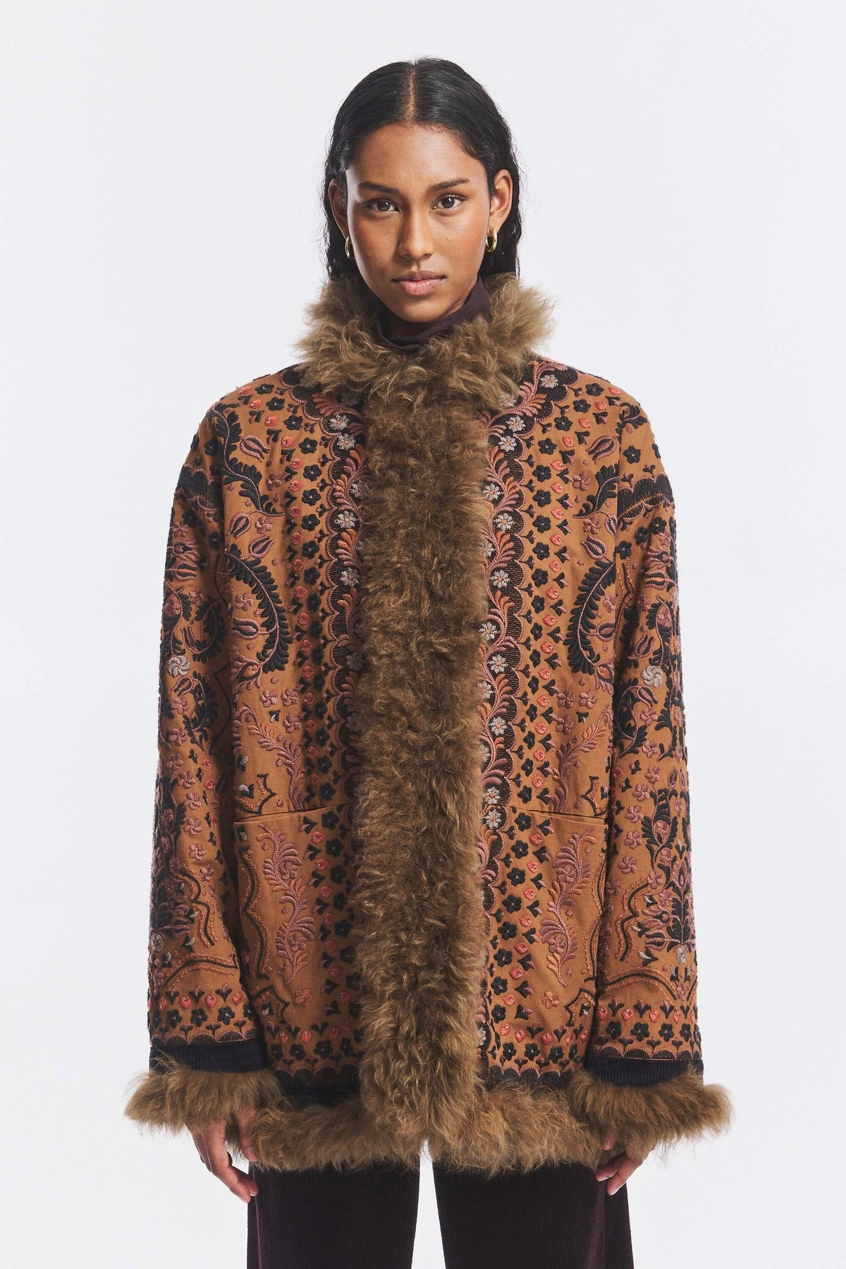 ANTIK BATIK Jacke "Ivan" camel oversized