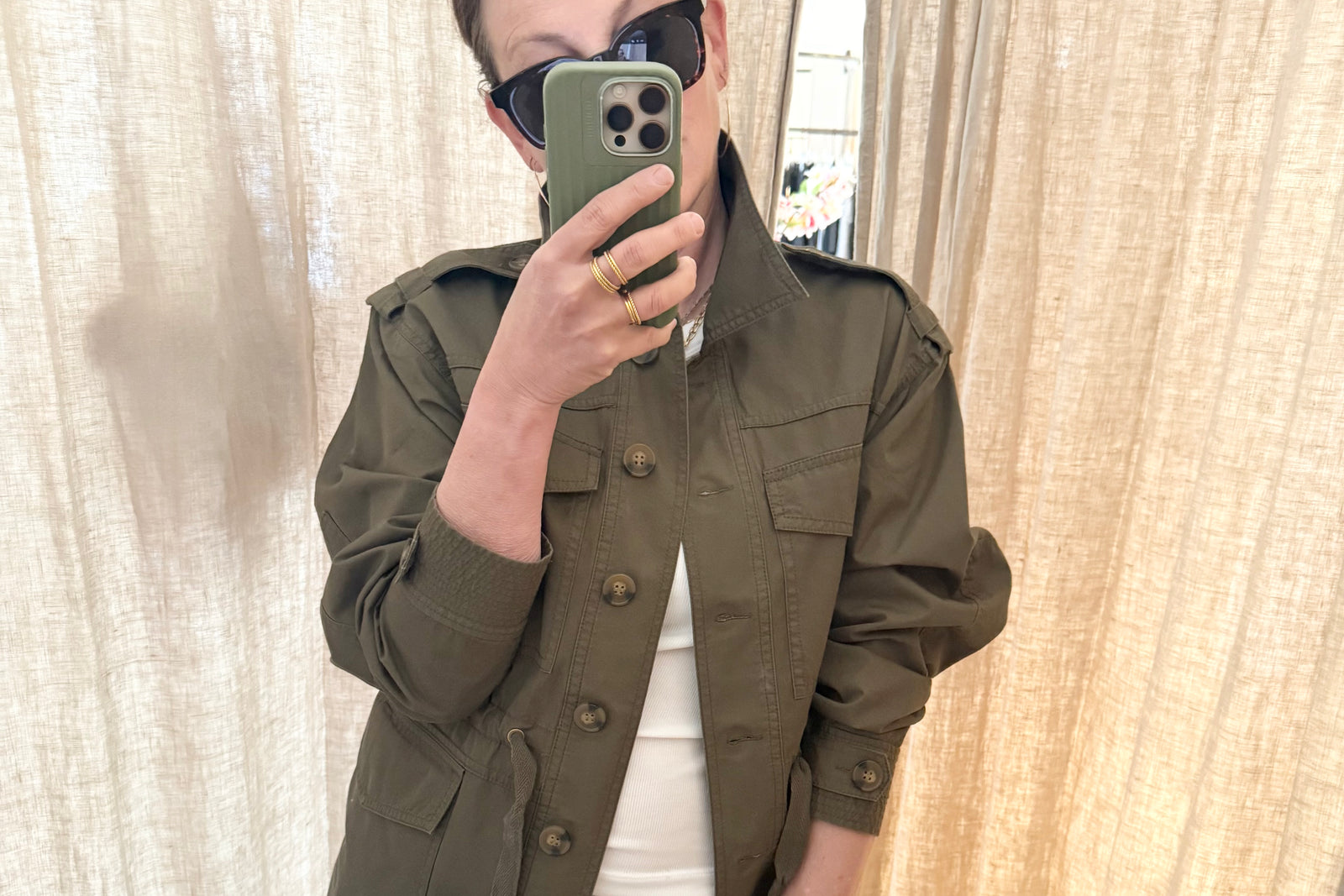 VANESSA BRUNO cotton jacket "ELIANE" khaki