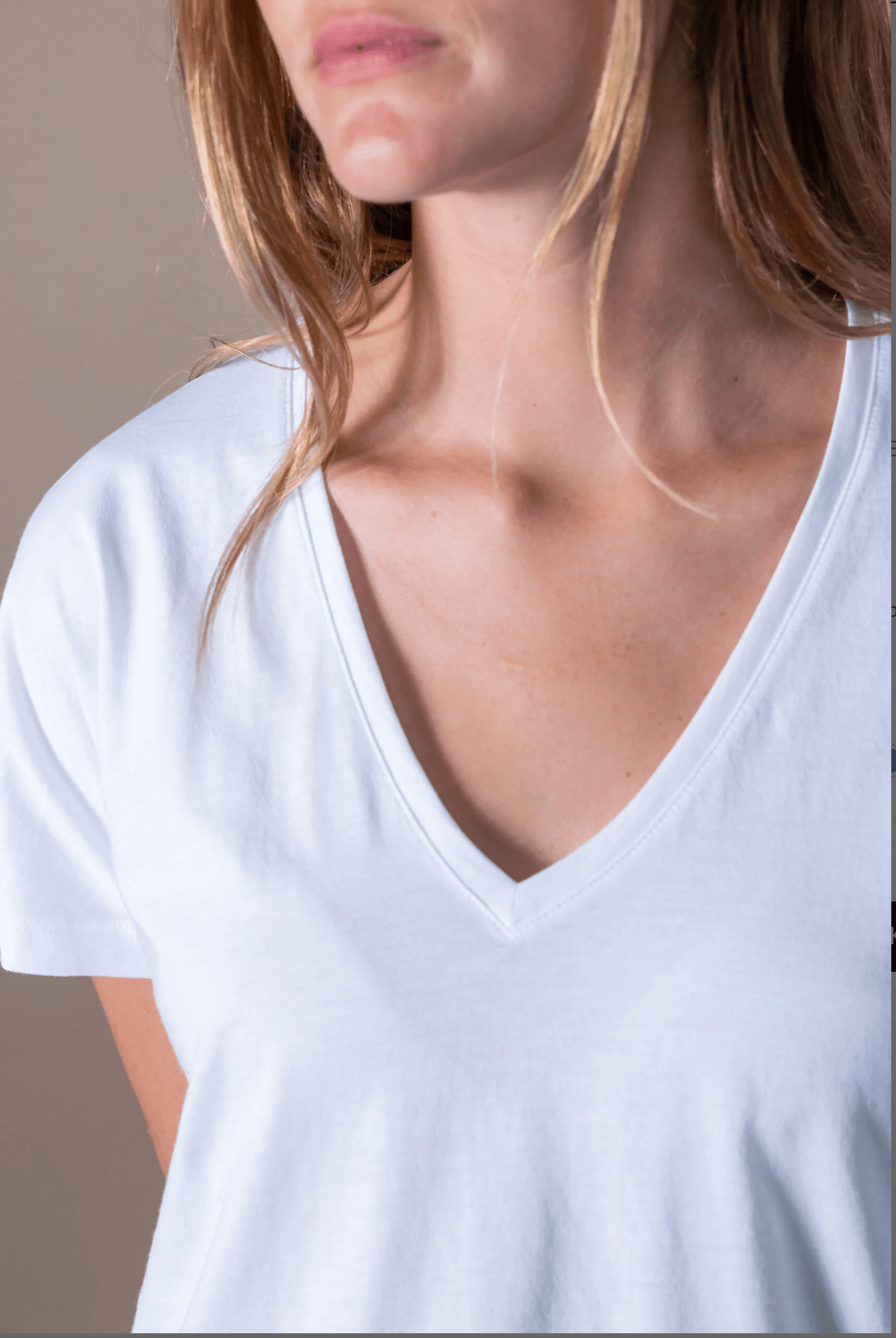 Choice by Réjane Rosenberger V-Neck Shirt "Basic" weiss