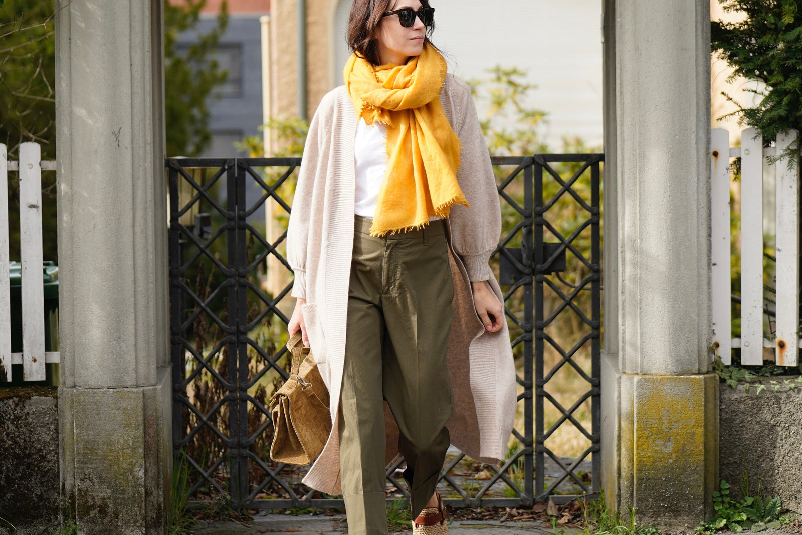 Choice by Réjane Rosenberger Strickmantel "THE COAT" beige méliert